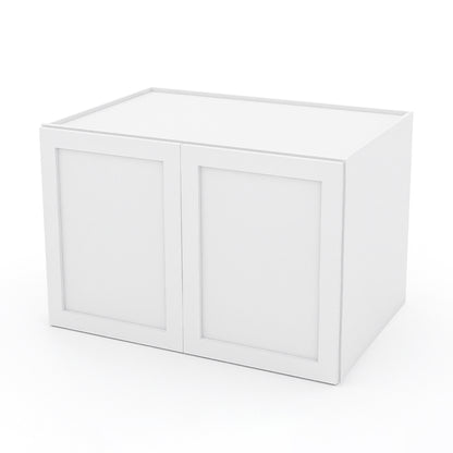 White Shaker Wall Cabinets - 24H x 24D - 2 Doors / 1 Shelf W362424