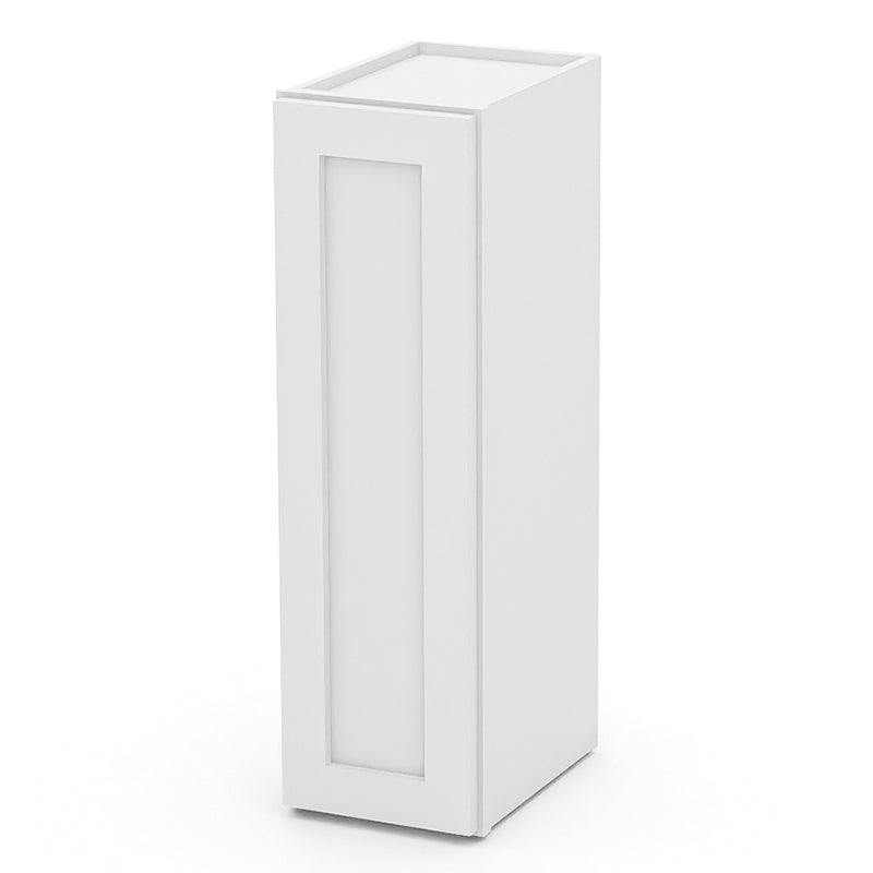 White Shaker Wall Cabinets - 30/36H - 1 Door / 2 Shelves W0930