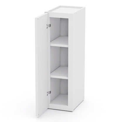 White Shaker Wall Cabinets - 30/36H - 1 Door / 2 Shelves W0930