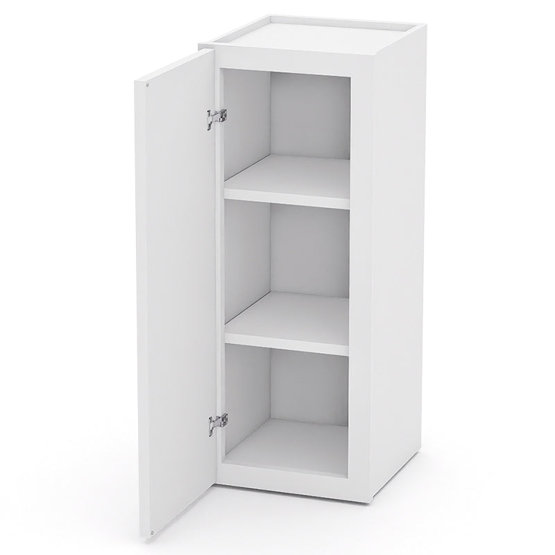 White Shaker Wall Cabinets - 30/36H - 1 Door / 2 Shelves W1230