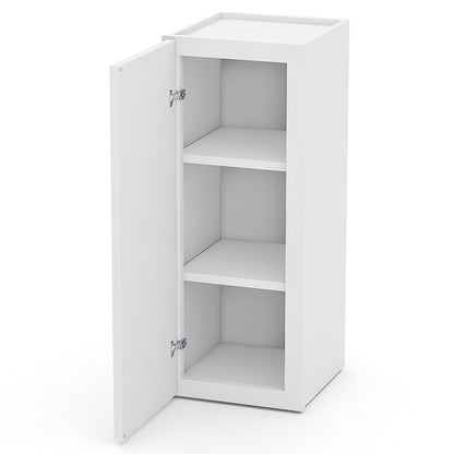 White Shaker Wall Cabinets - 30/36H - 1 Door / 2 Shelves W1230