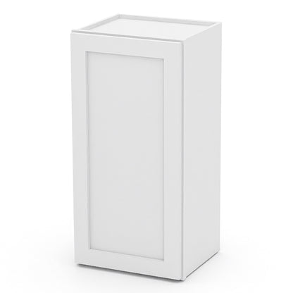 White Shaker Wall Cabinets - 30/36H - 1 Door / 2 Shelves W1530