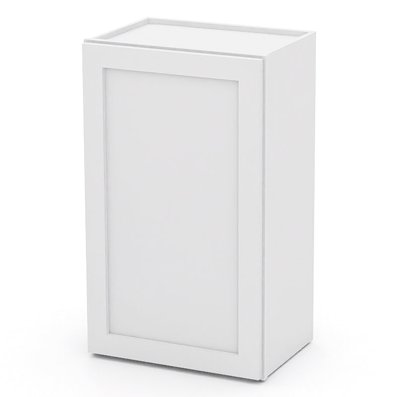 White Shaker Wall Cabinets - 30/36H - 1 Door / 2 Shelves W1830