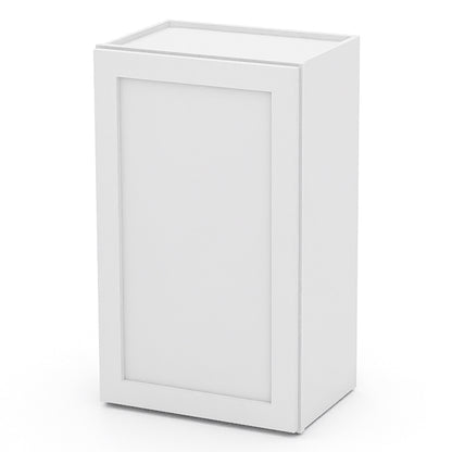White Shaker Wall Cabinets - 30/36H - 1 Door / 2 Shelves W1830