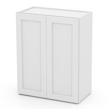 White Shaker Wall Cabinets - 30/36H - 2 Doors / 2 Shelves W2430