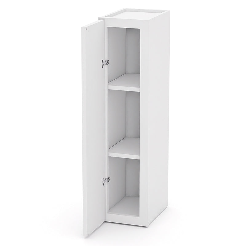 White Shaker Wall Cabinets - 30/36H - 1 Door / 2 Shelves W0936