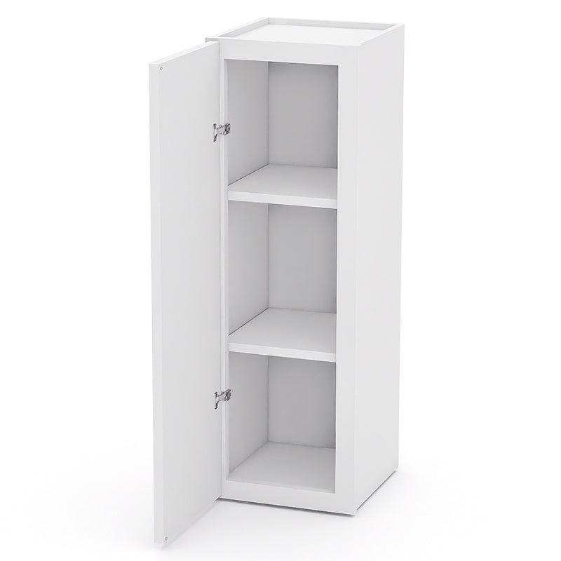 White Shaker Wall Cabinets - 30/36H - 1 Door / 2 Shelves W1236