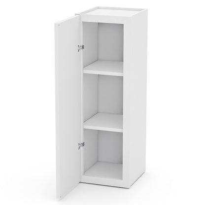 White Shaker Wall Cabinets - 30/36H - 1 Door / 2 Shelves W1236