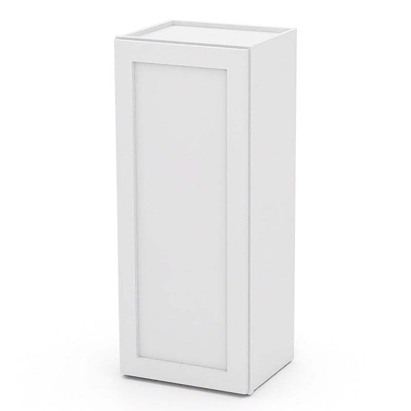White Shaker Wall Cabinets - 30/36H - 1 Door / 2 Shelves W1536