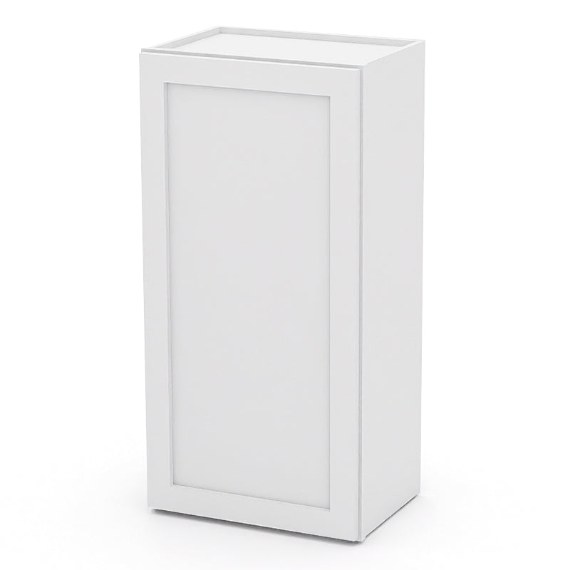White Shaker Wall Cabinets - 30/36H - 1 Door / 2 Shelves W1836