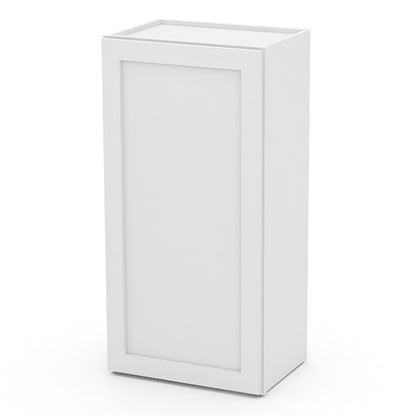 White Shaker Wall Cabinets - 30/36H - 1 Door / 2 Shelves W1836