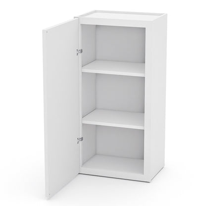White Shaker Wall Cabinets - 30/36H - 1 Door / 2 Shelves W1836