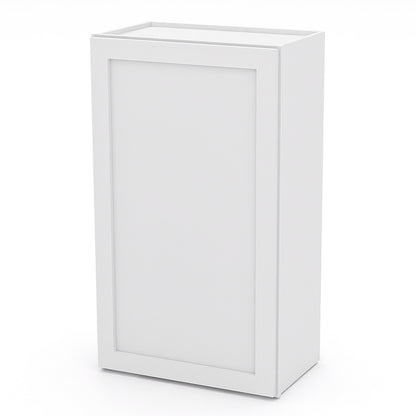 White Shaker Wall Cabinets - 30/36H - 1 Door / 2 Shelves W2136
