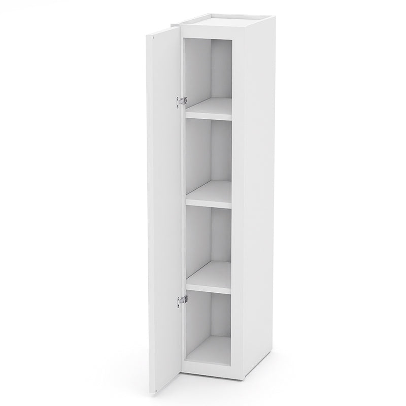 White Shaker Wall Cabinets - 42H - 1 Door / 3 Shelves W0942