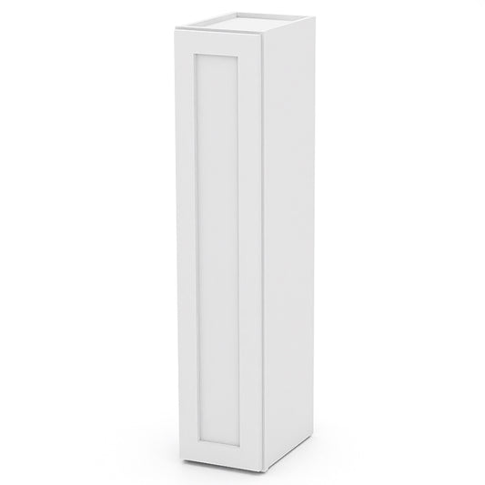 White Shaker Wall Cabinets - 42H - 1 Door / 3 Shelves W0942