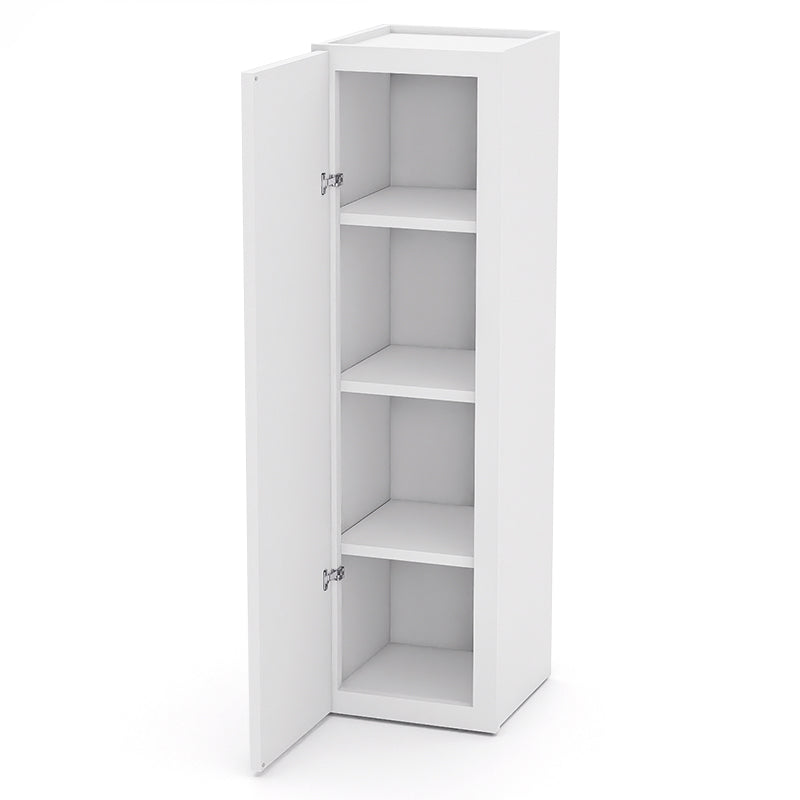White Shaker Wall Cabinets - 42H - 1 Door / 3 Shelves W1242