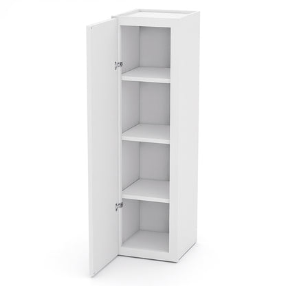 White Shaker Wall Cabinets - 42H - 1 Door / 3 Shelves W1242