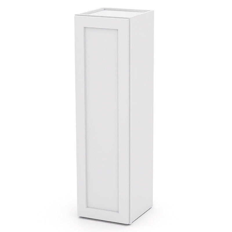 White Shaker Wall Cabinets - 42H - 1 Door / 3 Shelves W1242