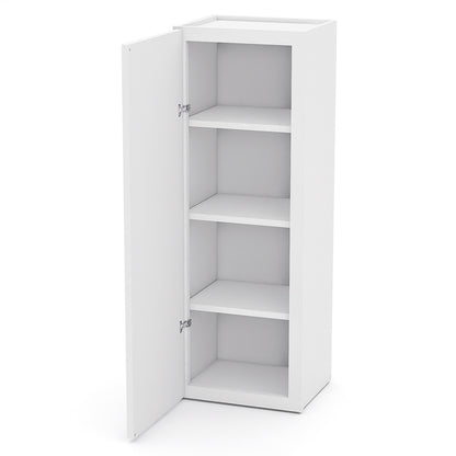 White Shaker Wall Cabinets - 42H - 1 Door / 3 Shelves W1542