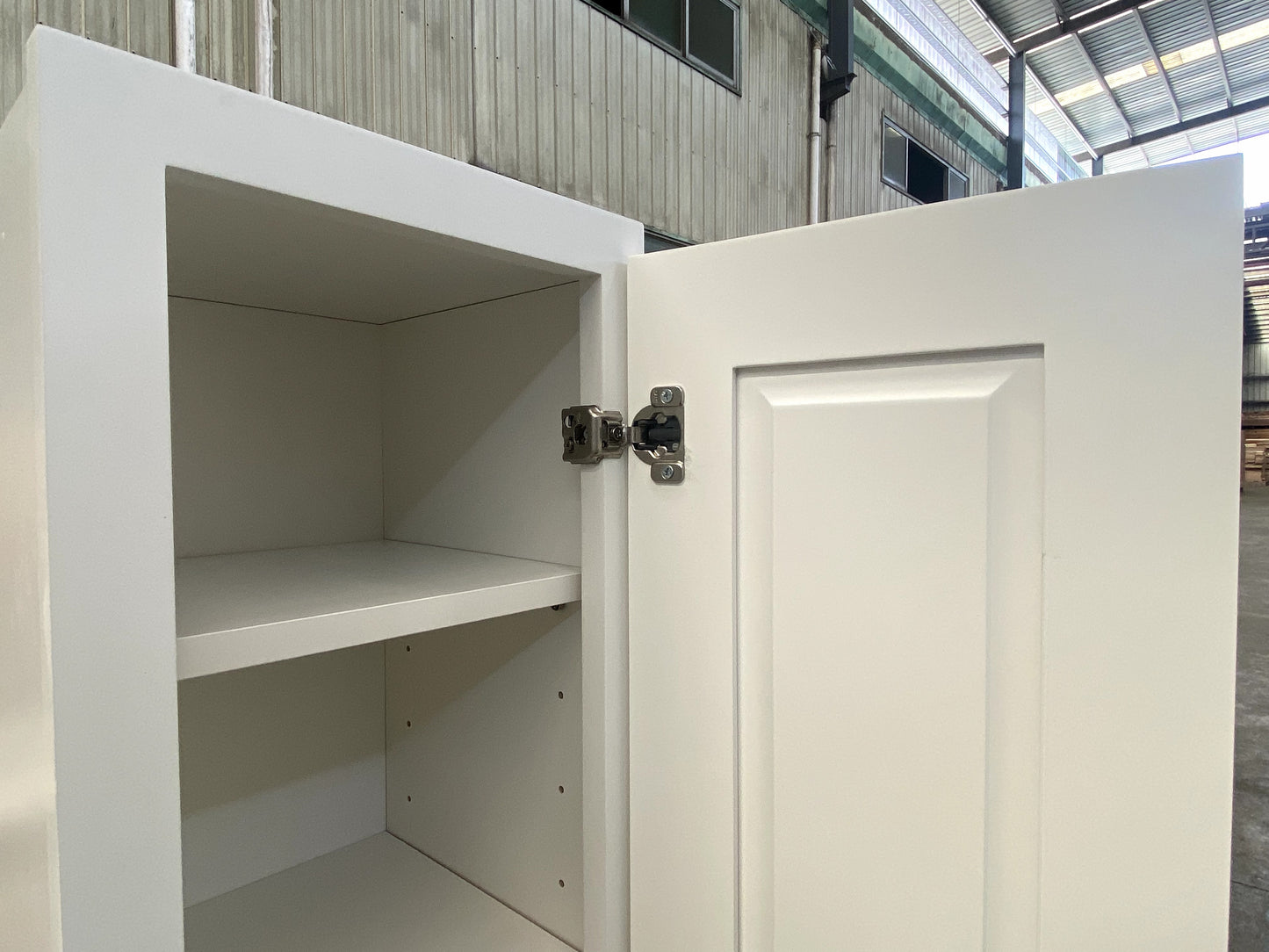 White Shaker Wall Cabinets - 42H - 1 Door / 3 Shelves W1542