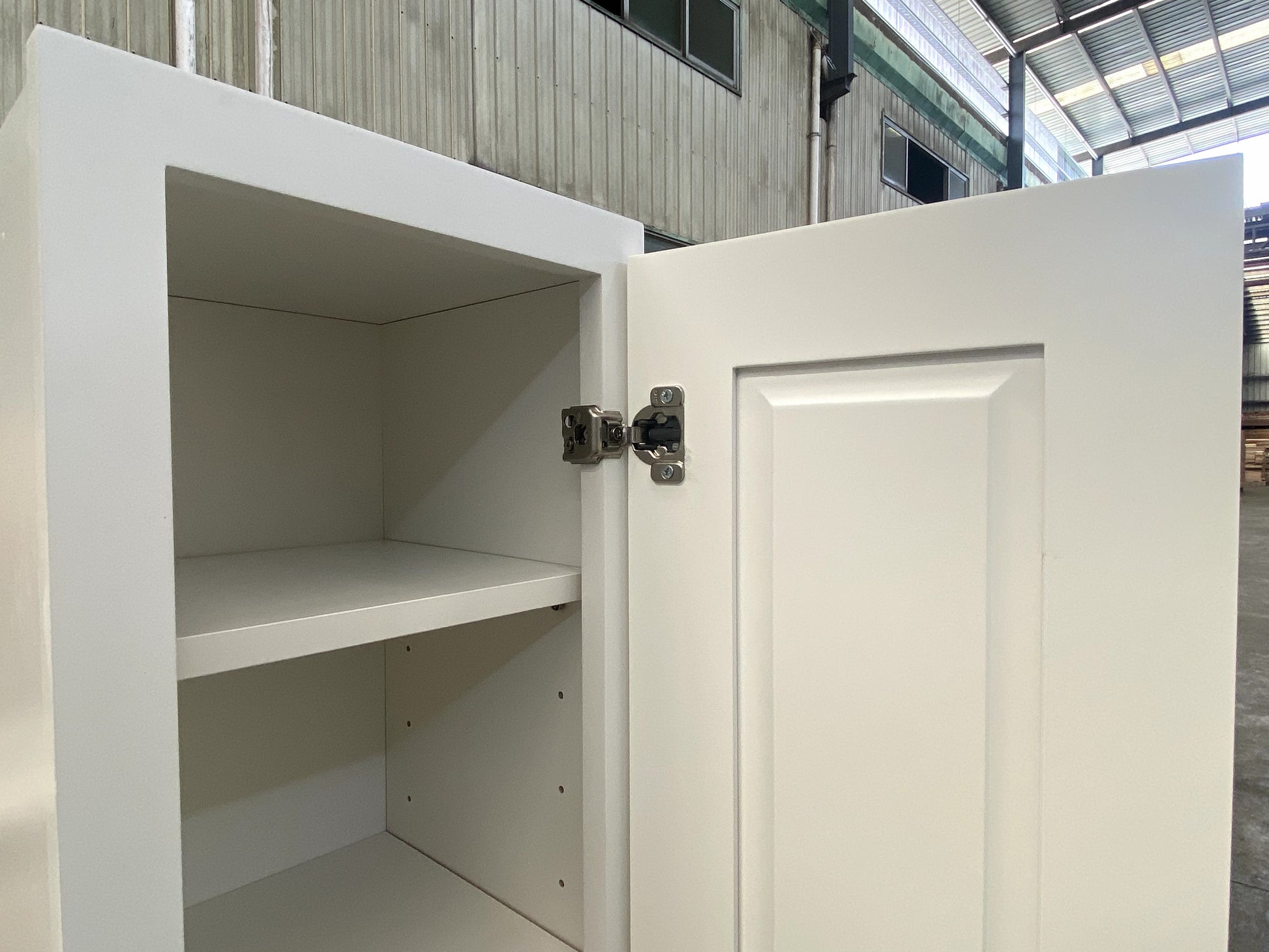 White Shaker Wall Cabinets - 42H - 1 Door / 3 Shelves W1542
