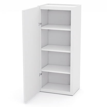 White Shaker Wall Cabinets - 42H - 1 Door / 3 Shelves W1842