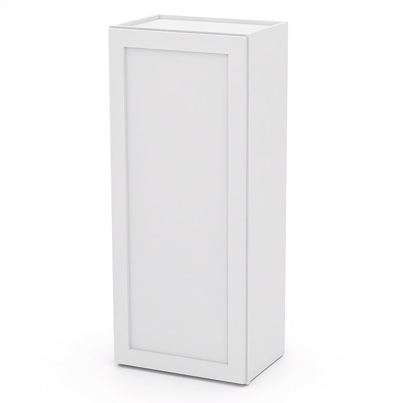 White Shaker Wall Cabinets - 42H - 1 Door / 3 Shelves W1842