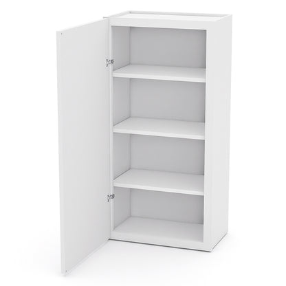 White Shaker Wall Cabinets - 42H - 1 Door / 3 Shelves W2142