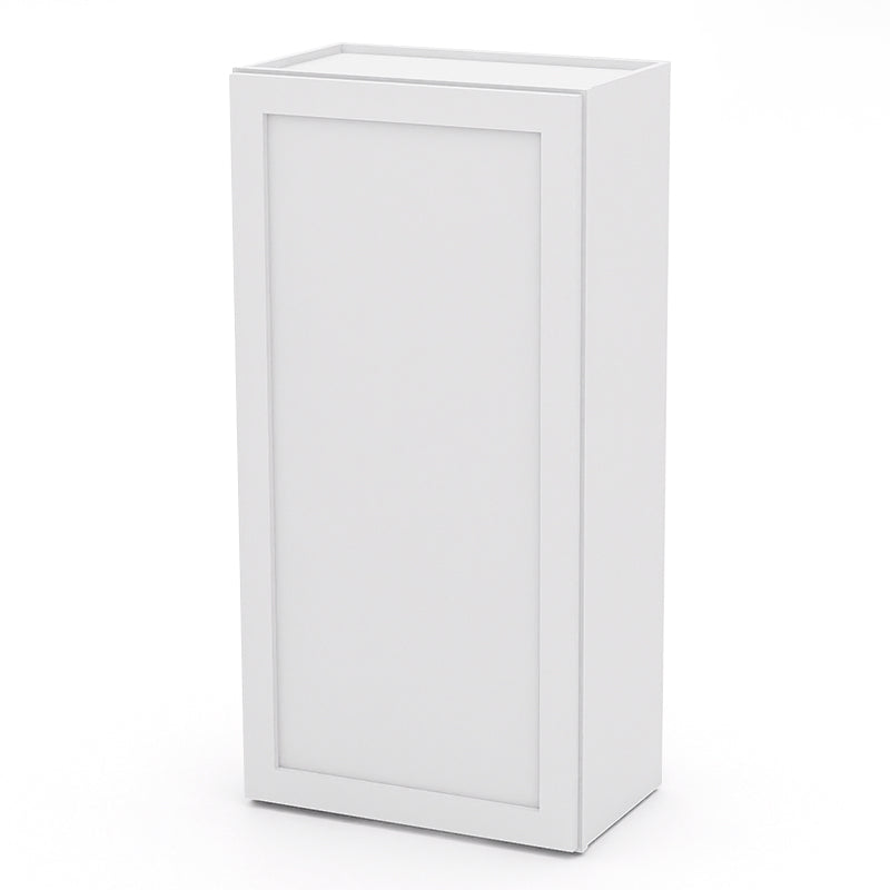 White Shaker Wall Cabinets - 42H - 1 Door / 3 Shelves W2142
