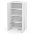 White Shaker Wall Cabinets - 42H - 2 Doors / 3 Shelves