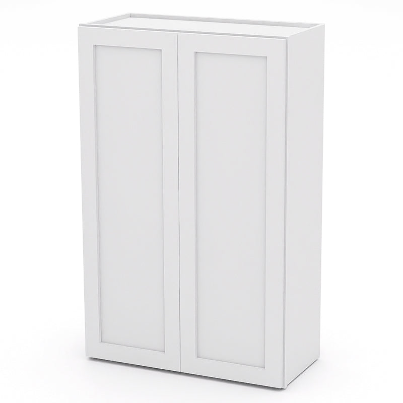 White Shaker Wall Cabinets - 42H - 2 Doors / 3 Shelves W2742