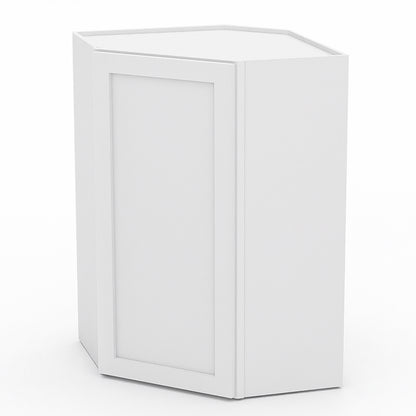 White Shaker Wall Diagonal Cabinets - 30/36H - 1 Door / 2 Shelves WDC243612