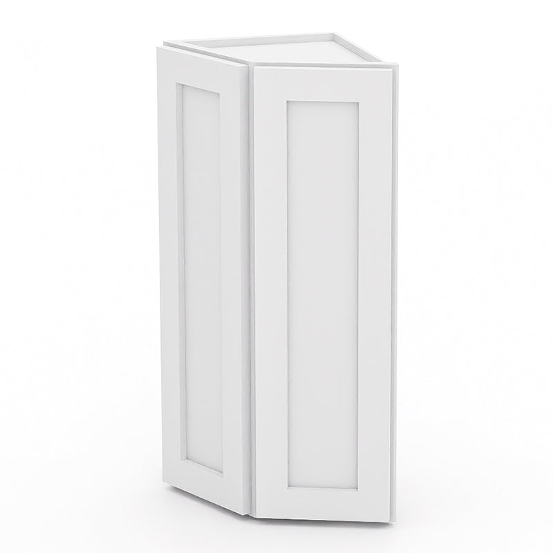 White Shaker Wall End Cabinets - 30/36H - 2 Doors/1 False / 2 Shelves WEC1230
