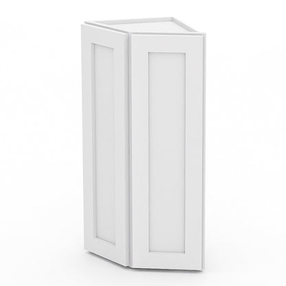 White Shaker Wall End Cabinets - 30/36H - 2 Doors/1 False / 2 Shelves WEC1230