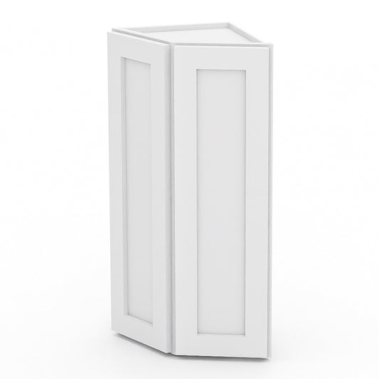 White Shaker Wall End Cabinets - 30/36H - 2 Doors/1 False / 2 Shelves WEC1230