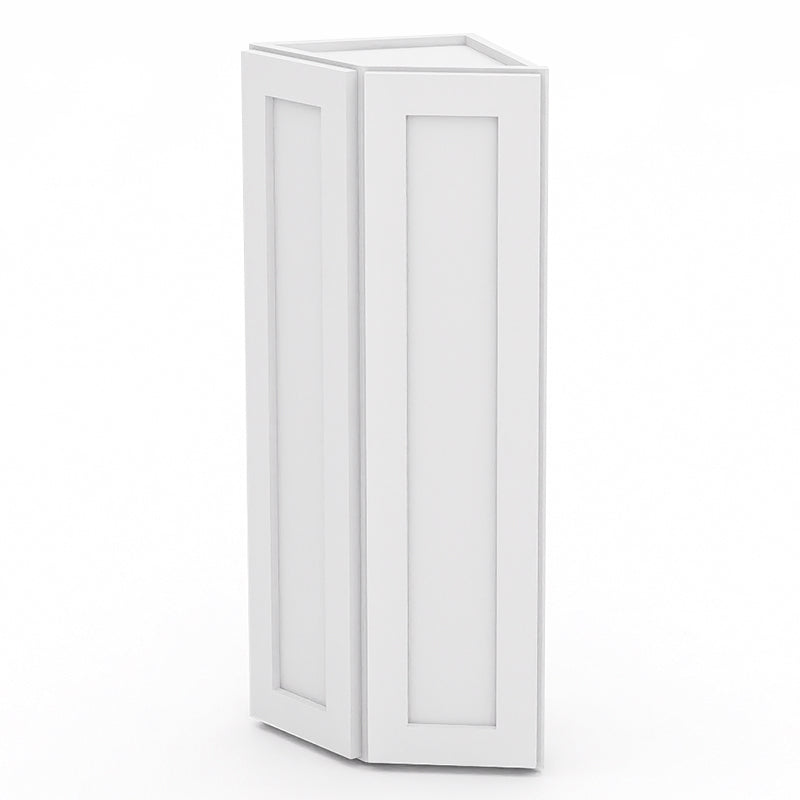 White Shaker Wall End Cabinets - 30/36H - 2 Doors/1 False / 2 Shelves WEC1236