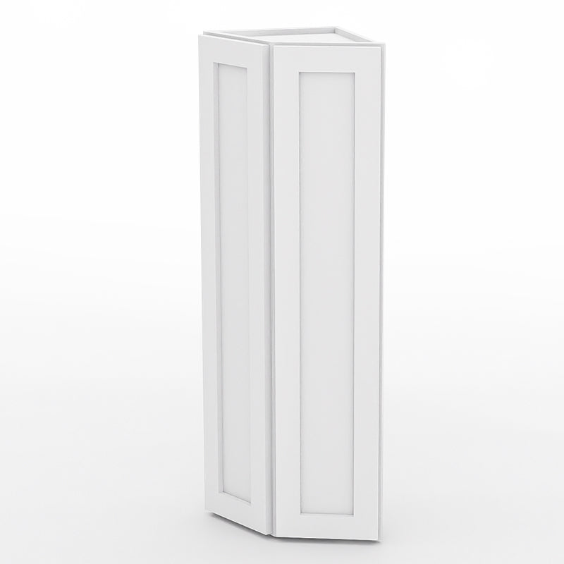 White Shaker Wall End Cabinets - 42H - 2 Doors/1 False / 3 Shelves WEC1242