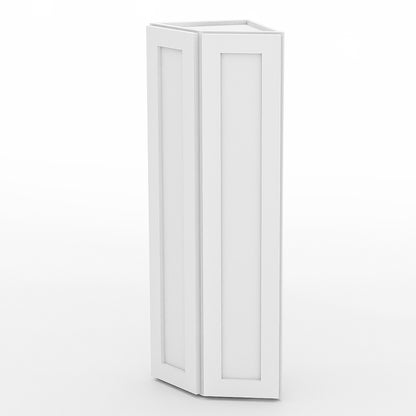 White Shaker Wall End Cabinets - 42H - 2 Doors/1 False / 3 Shelves WEC1242