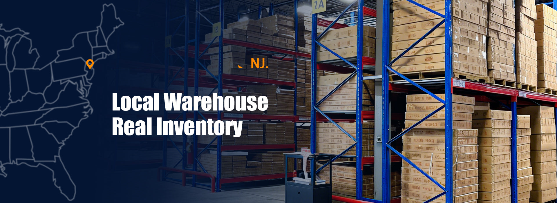 Alliance local warehouse with real cabinet inventory in New Jersey